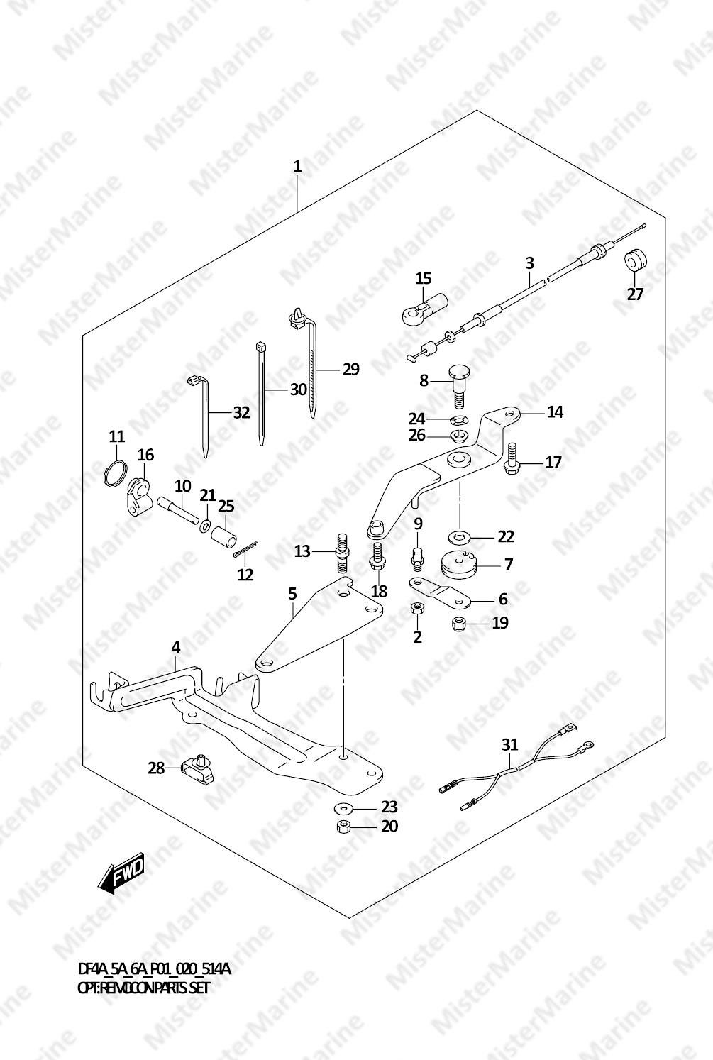 FIG.514A (1-D-3) OPT:REMOCON PARTS SET