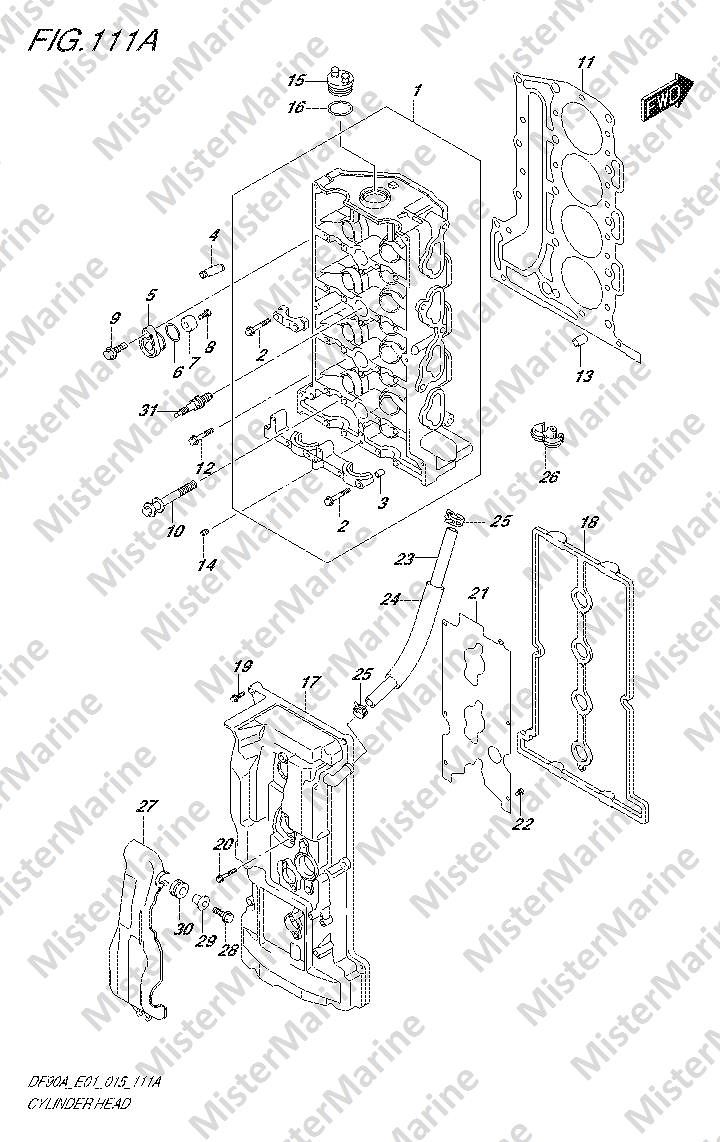 FIG.111A (1-B-2) CYLINDER HEAD