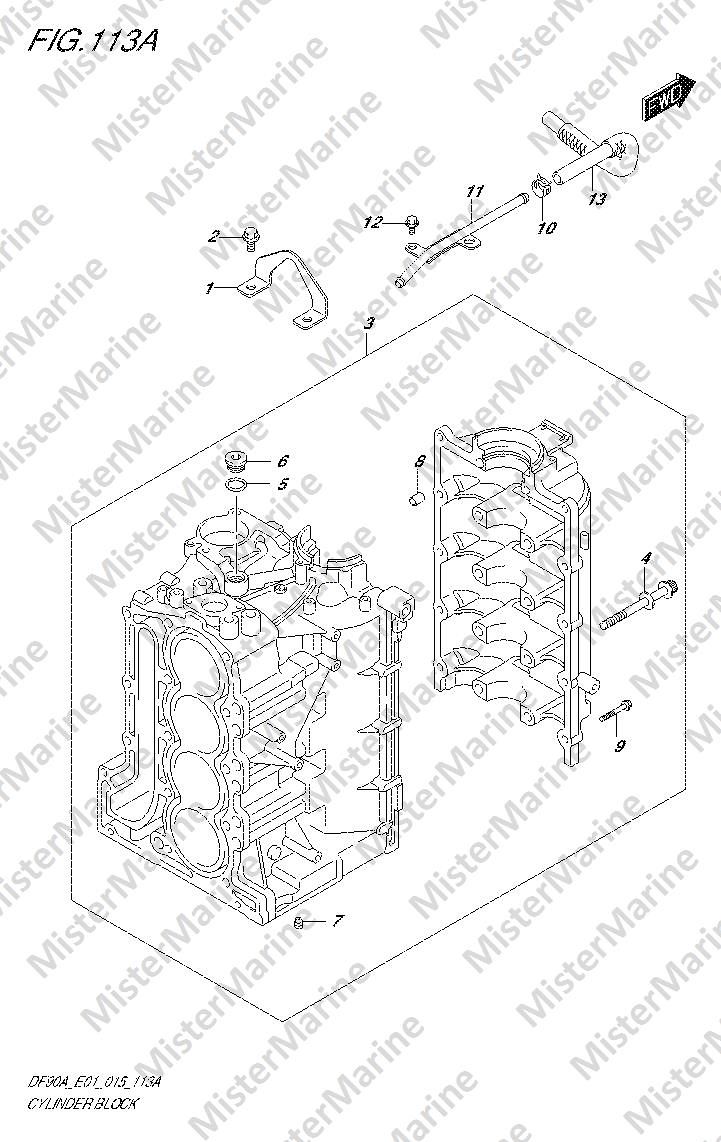 FIG.113A (1-B-3) CYLINDER BLOCK