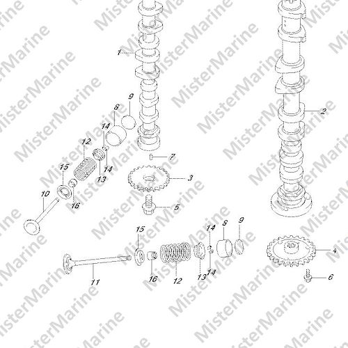 FIG.121E (1-B-14) CAMSHAFT (DF80A E01)