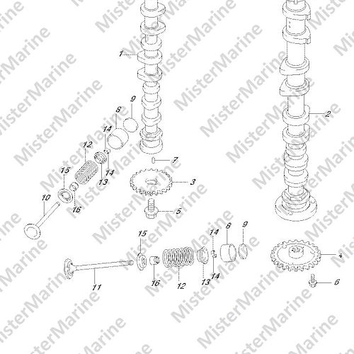 FIG.121G (1-C-4) CAMSHAFT (DF90A E01)