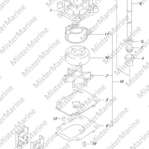 FIG.160A (1-F-4) WATER PUMP