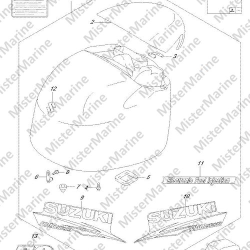 FIG.420A (2-G-13) ENGINE COVER (DF70A E01)
