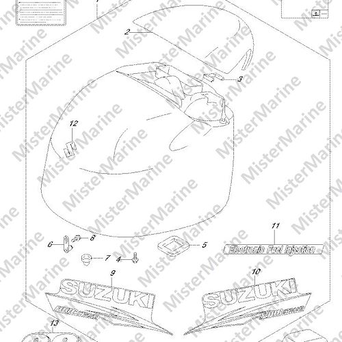 FIG.420E (2-H-3) ENGINE COVER (DF80A E01)