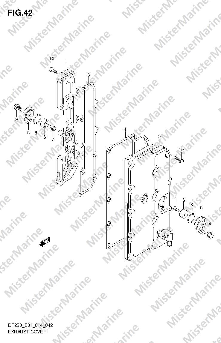 FIG.42 (1-F-11) EXHAUST COVER
