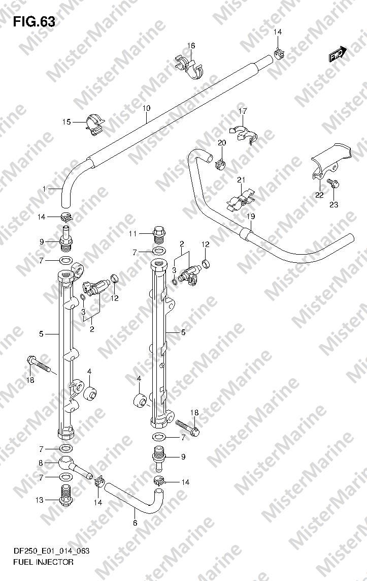 FIG.63 (1-I-14) FUEL INJECTOR (DF250T E01)