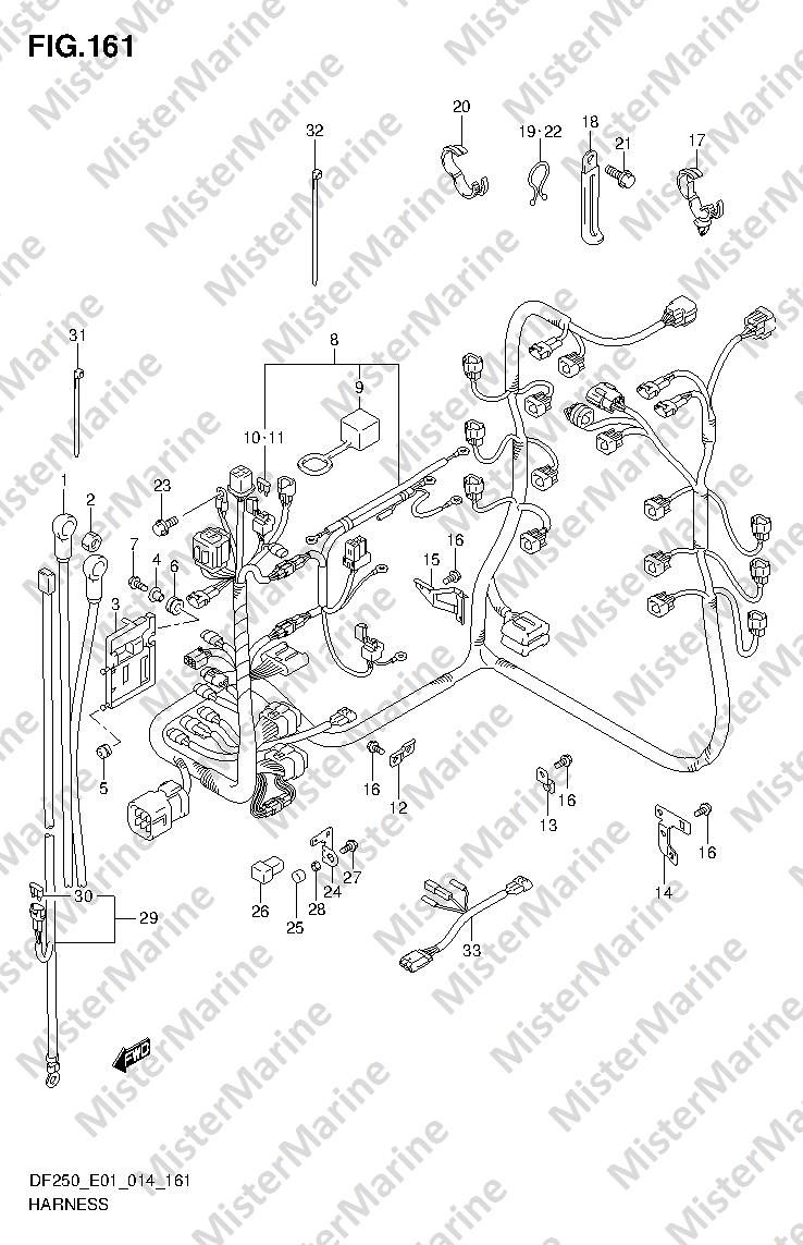 FIG.161 (2-H-13) HARNESS (DF225T E01)