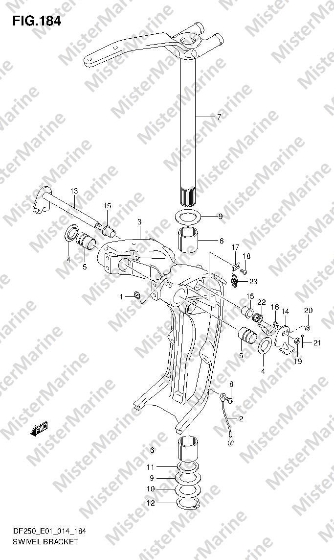FIG.184 (2-K-2) SWIVEL BRACKET TRANSOM(X,XX)
