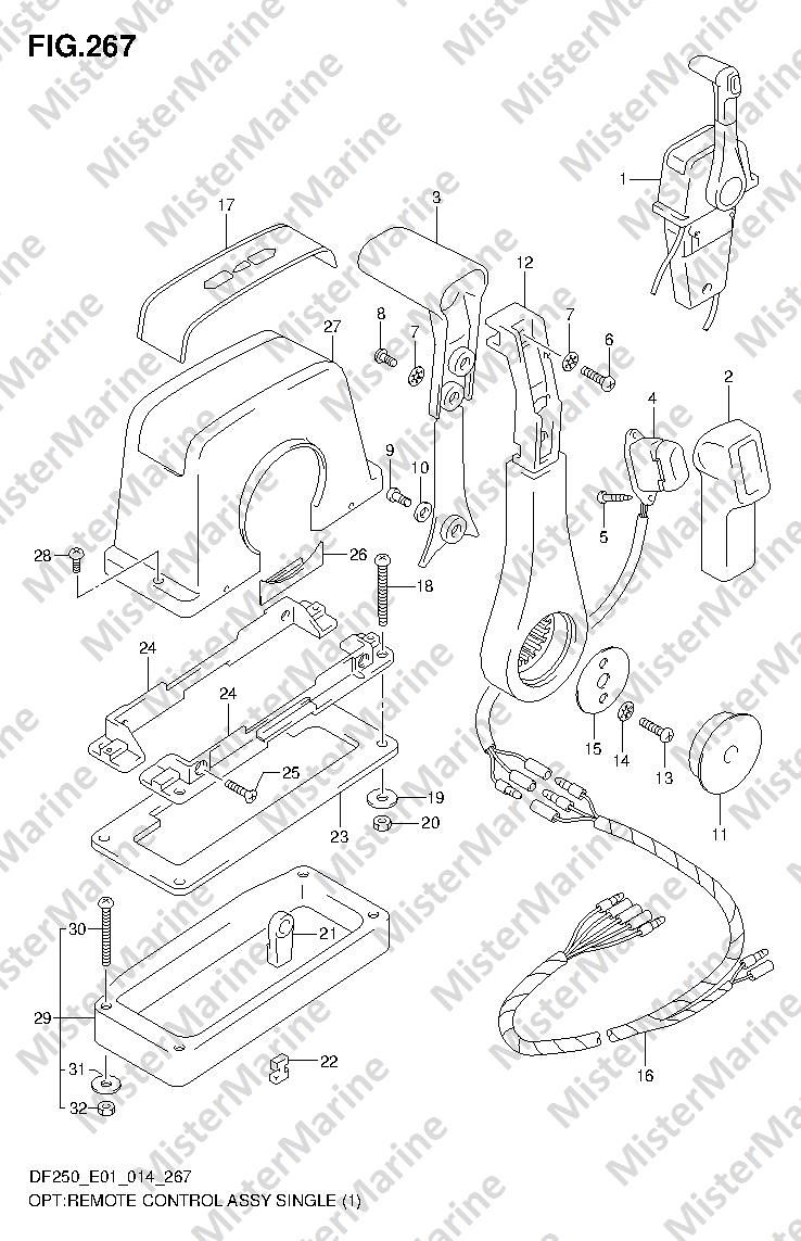 FIG.267 (3-J-3) OPT:REMOTE CONTROL ASSY SINGLE (1)