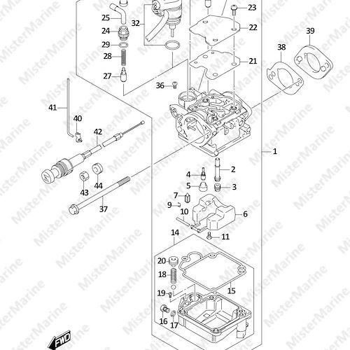 FIG.128C (1-B-13) CARBURETOR (DF9.9A)