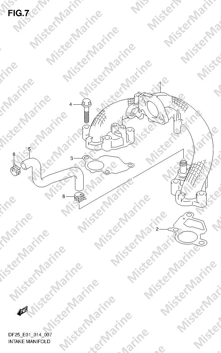 FIG.7 (1-B-8) INTAKE MANIFOLD