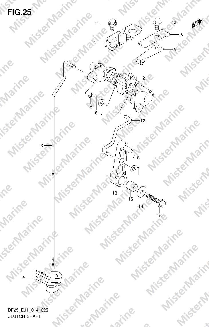 FIG.25 (1-C-15) CLUTCH SHAFT (DF25R E01)