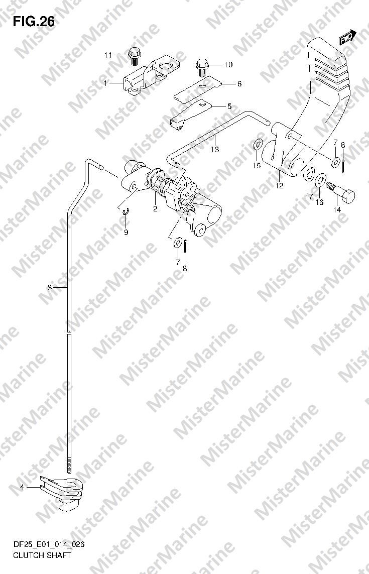 FIG.26 (1-D-2) CLUTCH SHAFT (DF25Q E01)