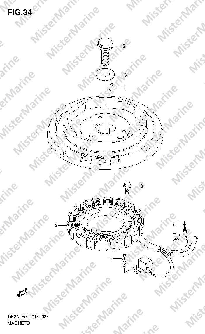 FIG.34 (1-D-13) MAGNETO (DF25Q E01)