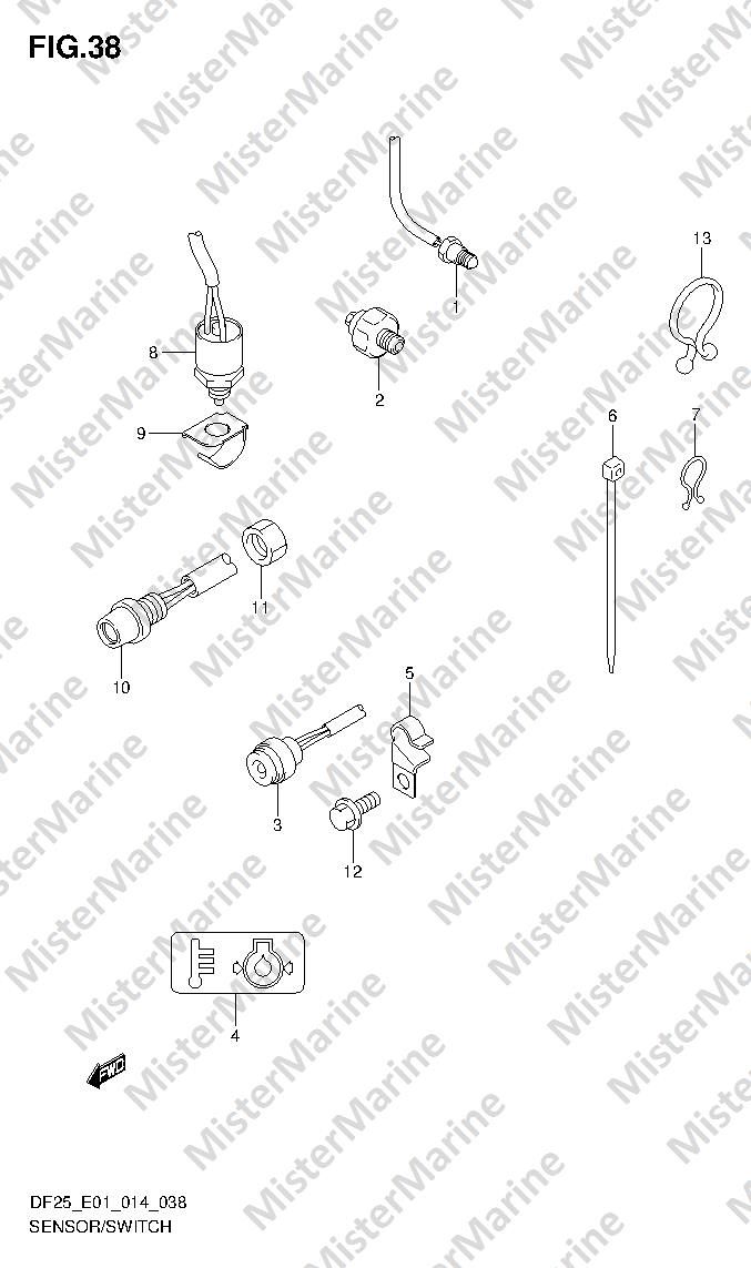 FIG.38 (1-E-3) SENSOR/SWITCH (DF25 E01)