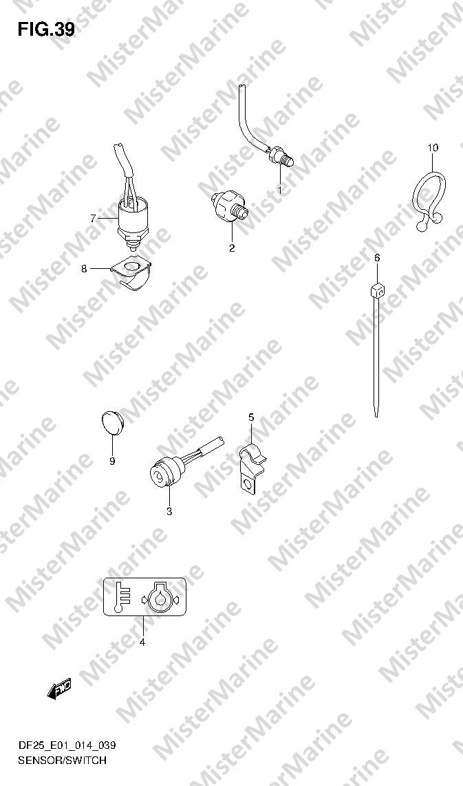 FIG.39 (1-E-4) SENSOR/SWITCH (DF25R E01)