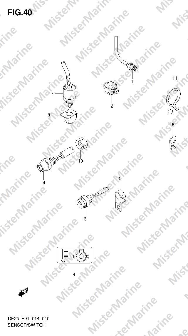 FIG.40 (1-E-5) SENSOR/SWITCH (DF25Q E01)