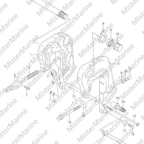 FIG.44 (1-E-9) CLAMP BRACKET (DF25 E01)