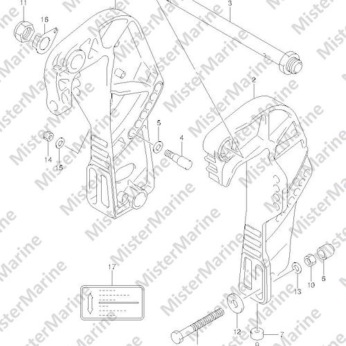 FIG.46 (1-E-11) CLAMP BRACKET (DF25Q E01)