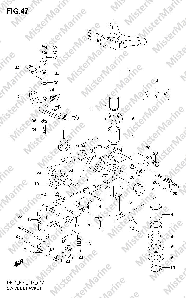 FIG.47 (1-E-12) SWIVEL BRACKET (DF25 E01)