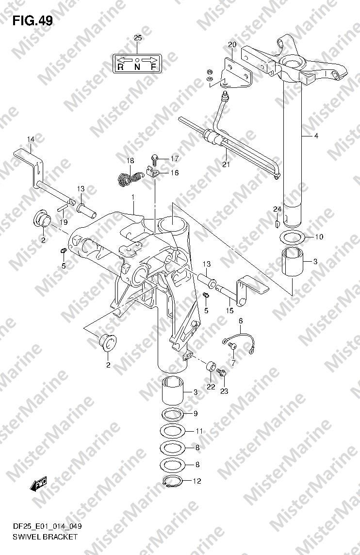 FIG.49 (1-F-2) SWIVEL BRACKET (DF25Q E01)