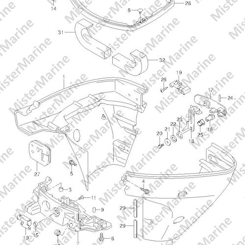 FIG.56 (1-F-10) SIDE COVER (DF25R E01)