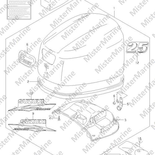 FIG.58 (1-F-12) ENGINE COVER (DF25 E01)
