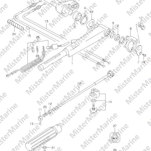 FIG.61 (1-F-15) TILLER HANDLE (DF25 E01)