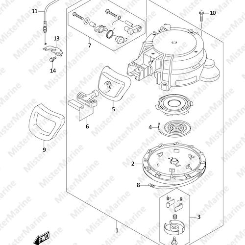 FIG.167A (1-C-6) RECOIL STARTER