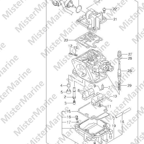 FIG.66 (1-G-6) OPT:CARBURETOR (MANUAL STARTER) (DF25 E01)