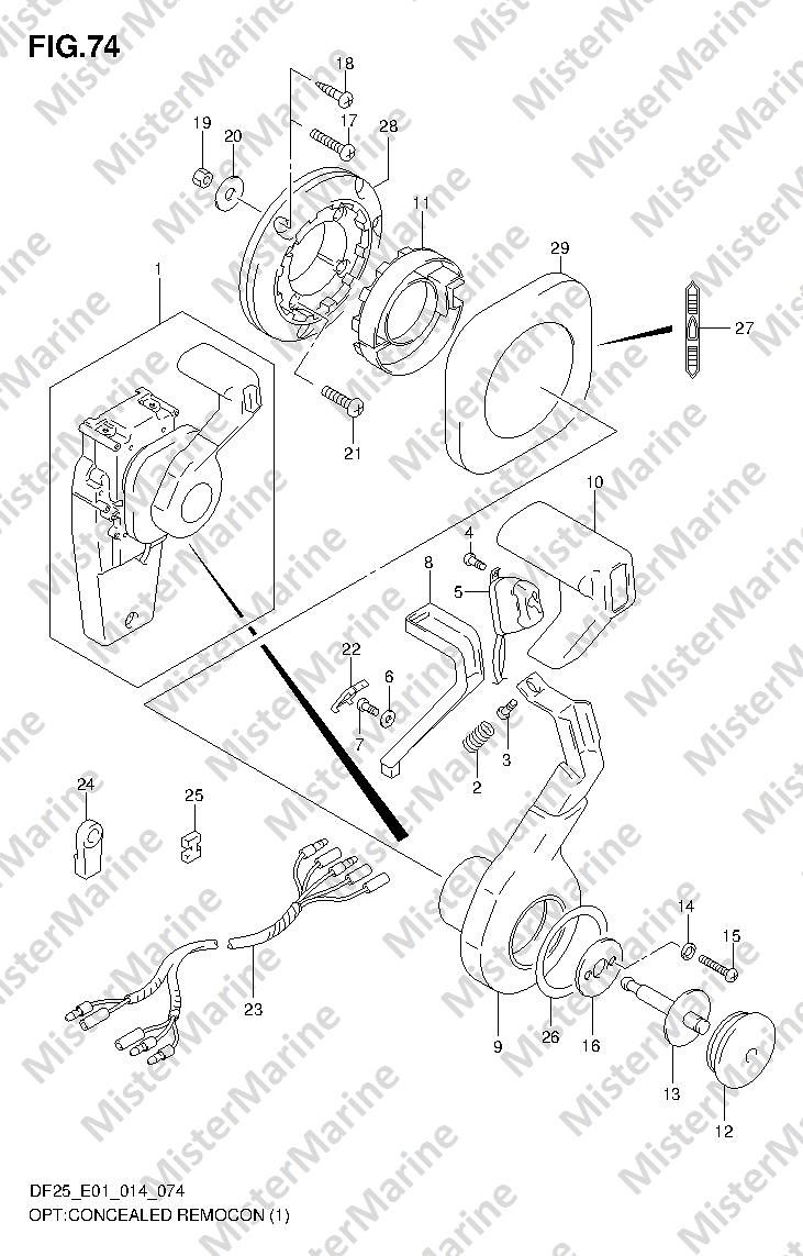 FIG.74 (1-H-4) OPT:CONCEALED REMOCON (1) (DF25R E01)