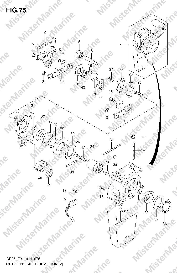 FIG.75 (1-H-5) OPT:CONCEALED REMOCON (2) (DF25R E01)