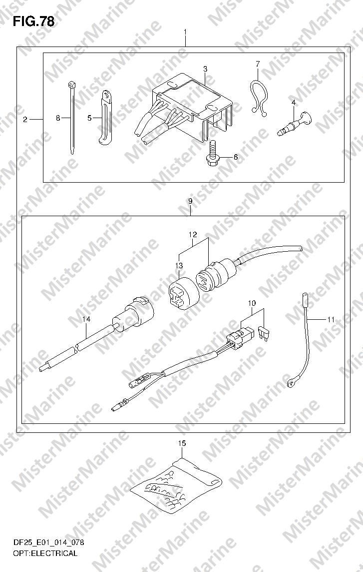 FIG.78 (1-H-9) OPT:ELECTRICAL (DF25 E01)