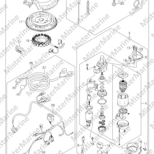 FIG.80 (1-H-11) OPT:STARTING MOTOR (MANUAL STARTER) (DF25 E01)