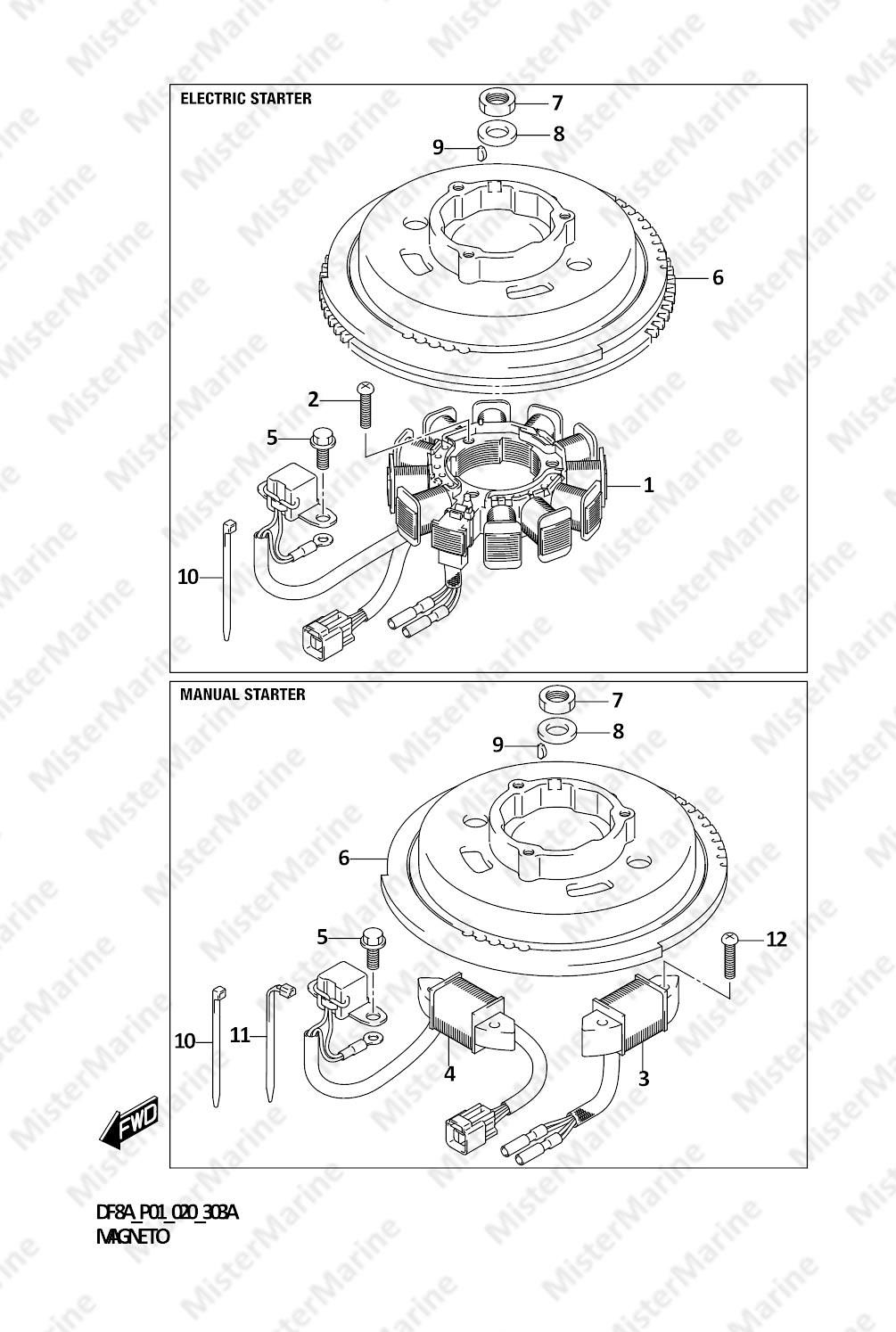 FIG.303A (1-C-14) MAGNETO (DF8A)(DF9.9A)