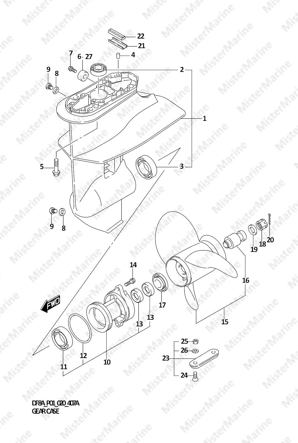 FIG.407A (1-E-3) GEAR CASE