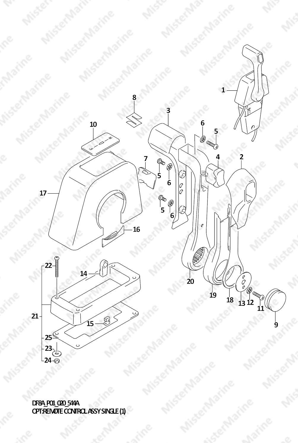 FIG.544A (1-F-8) OPT:REMOTE CONTROL ASSY SINGLE (1)