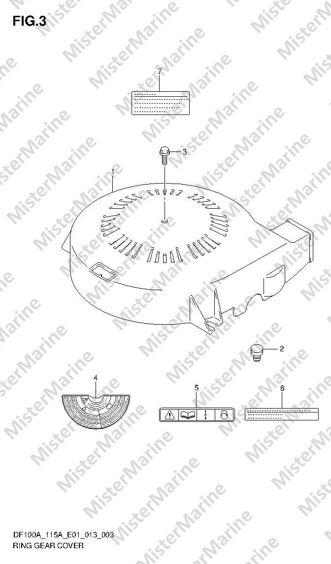 FIG.3 (1-B-4) RING GEAR COVER