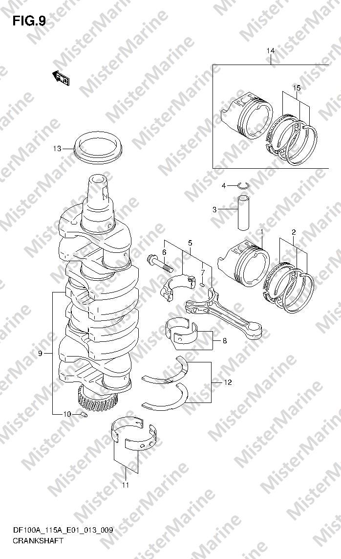 FIG.9 (1-B-10) CRANKSHAFT