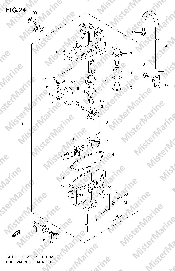FIG.24 (1-D-3) FUEL VAPOR SEPARATOR