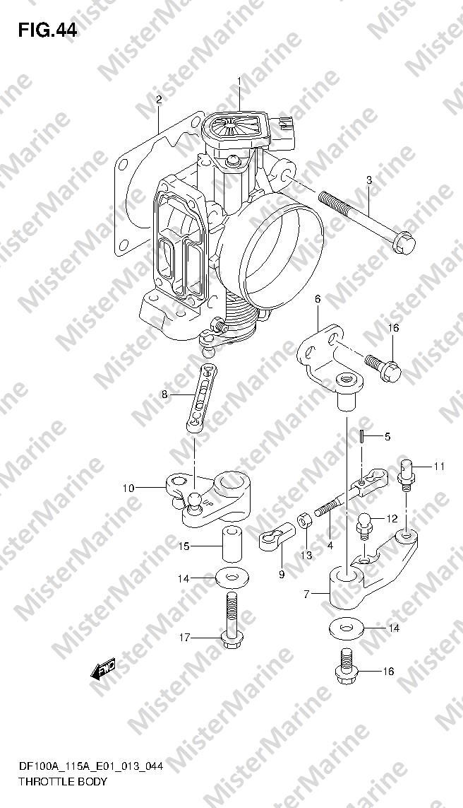 FIG.44 (1-E-9) THROTTLE BODY