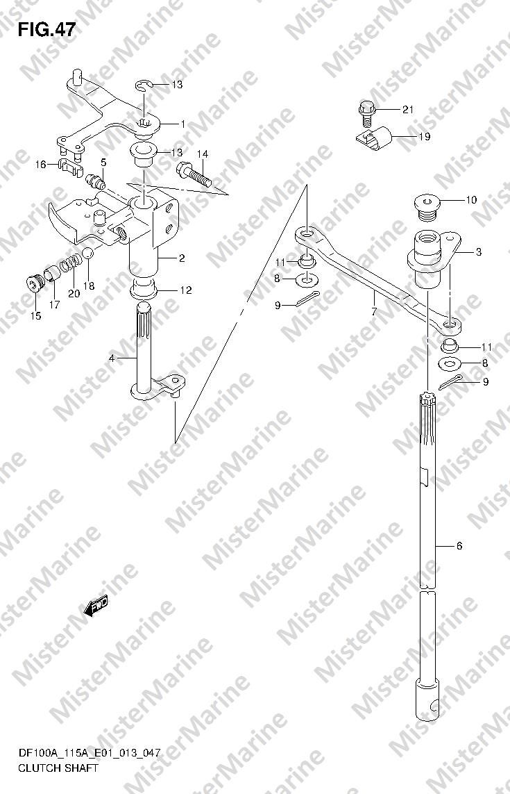 FIG.47 (1-E-12) CLUTCH SHAFT