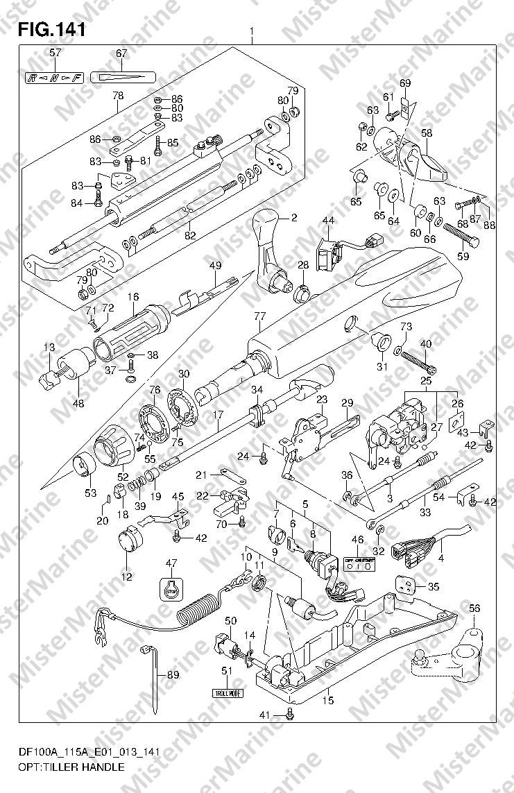 FIG.141 (2-C-7) OPT:TILLER HANDLE