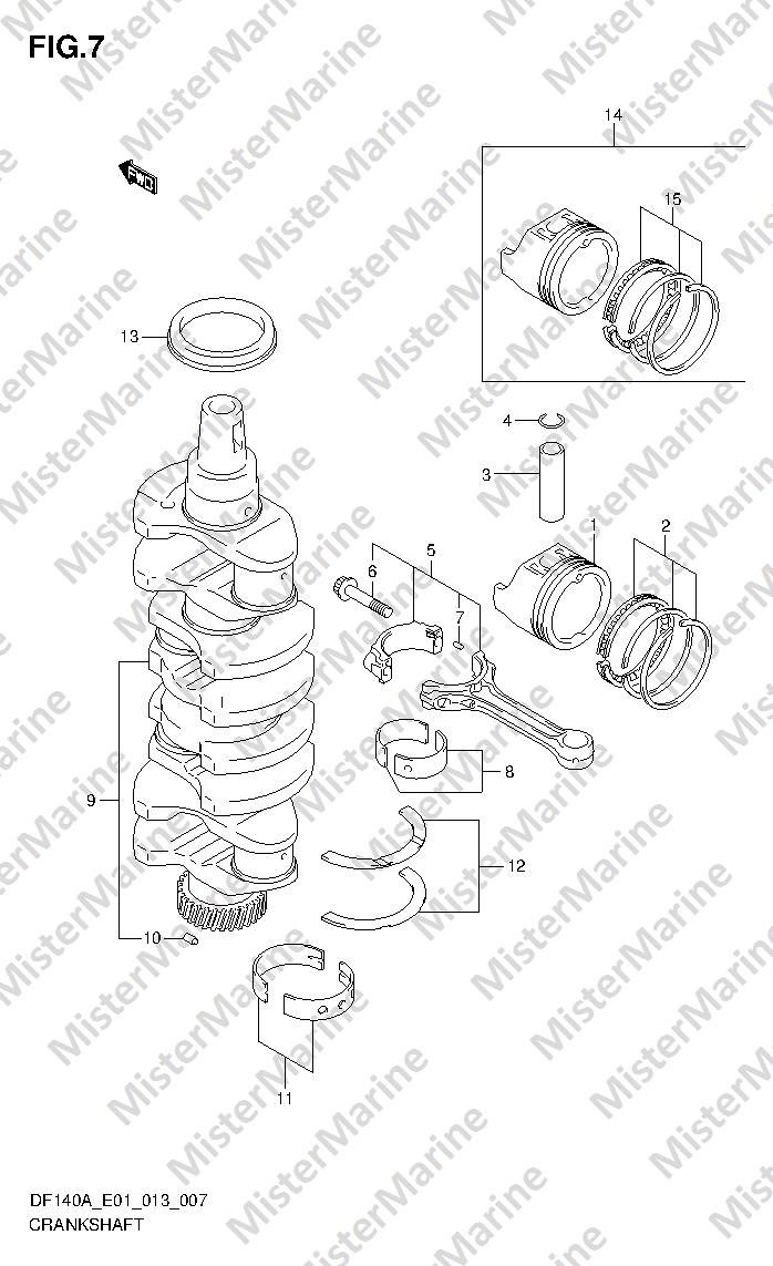 FIG.7 (1-B-8) CRANKSHAFT