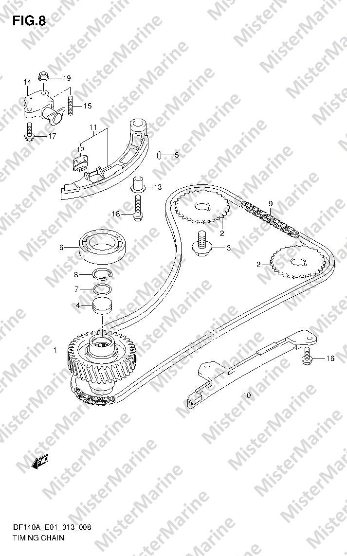FIG.8 (1-B-9) TIMING CHAIN
