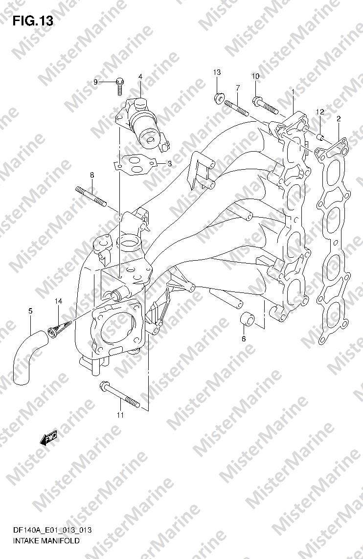 FIG.13 (1-C-4) INTAKE MANIFOLD