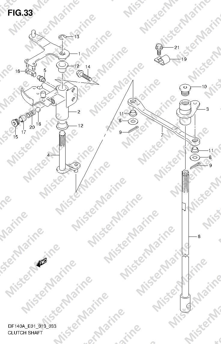 FIG.33 (1-D-10) CLUTCH SHAFT