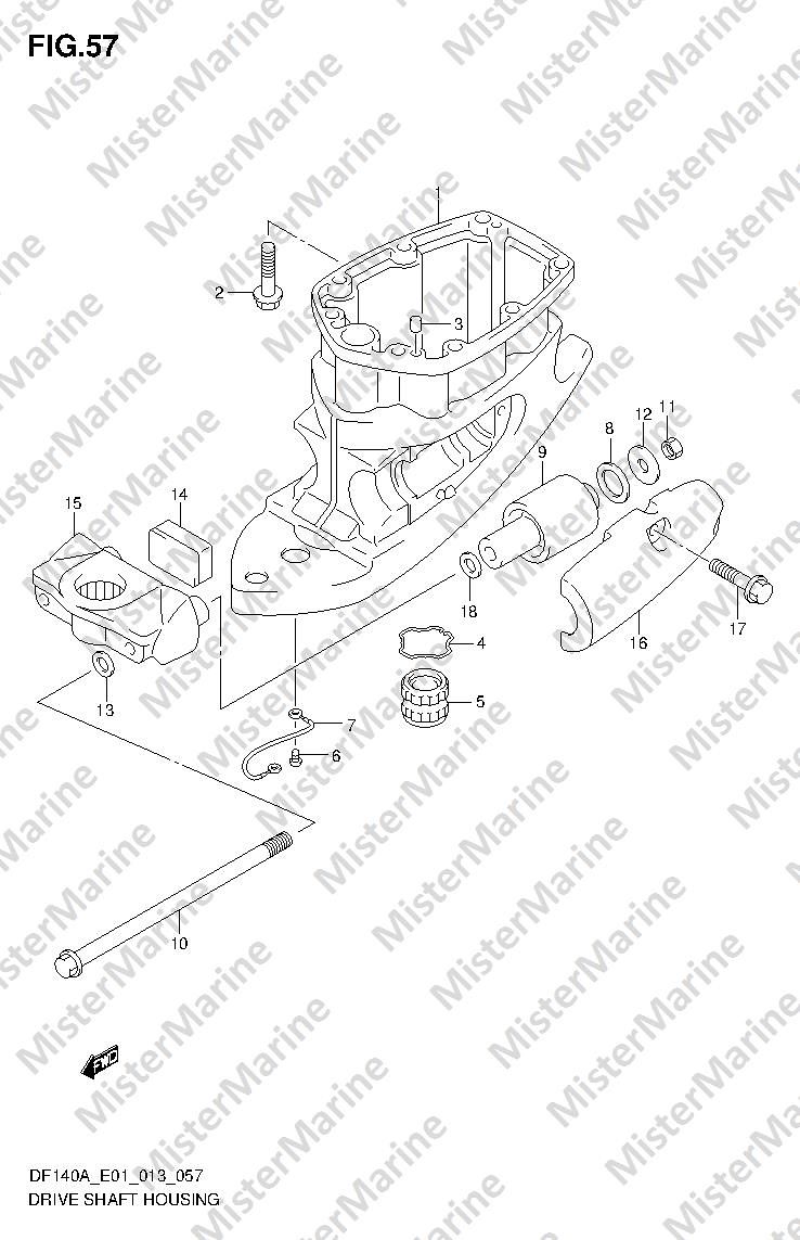 FIG.57 (1-F-14) DRIVE SHAFT HOUSING