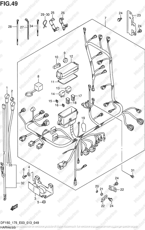 FIG.93 IMPIANTO ELETTRICO DF175T
