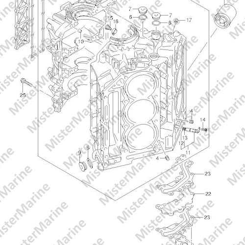 FIG.13 (1-C-12) CYLINDER BLOCK